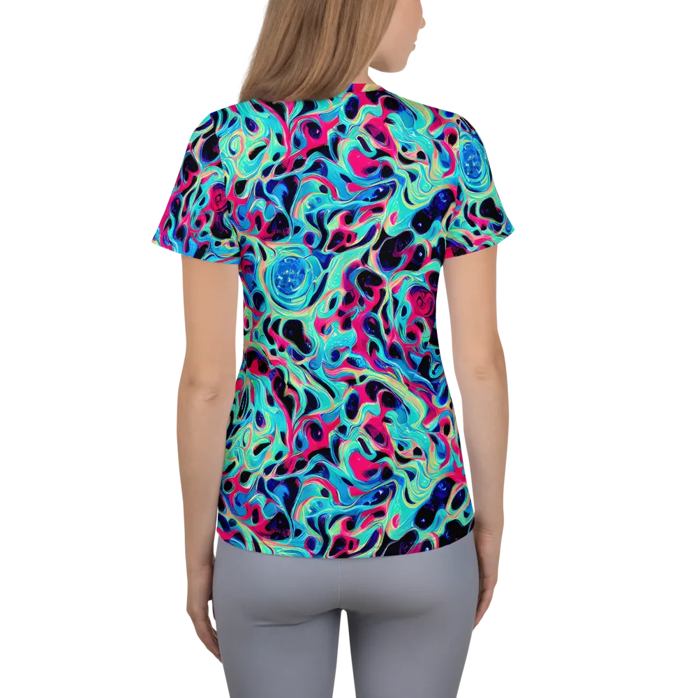 Melted Spectrum on Women's Athletic T-Shirt — Back