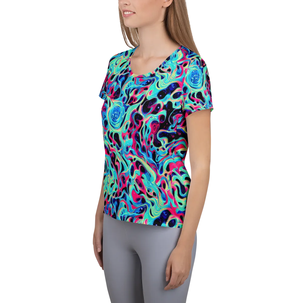 Melted Spectrum on Women's Athletic T-Shirt — Left