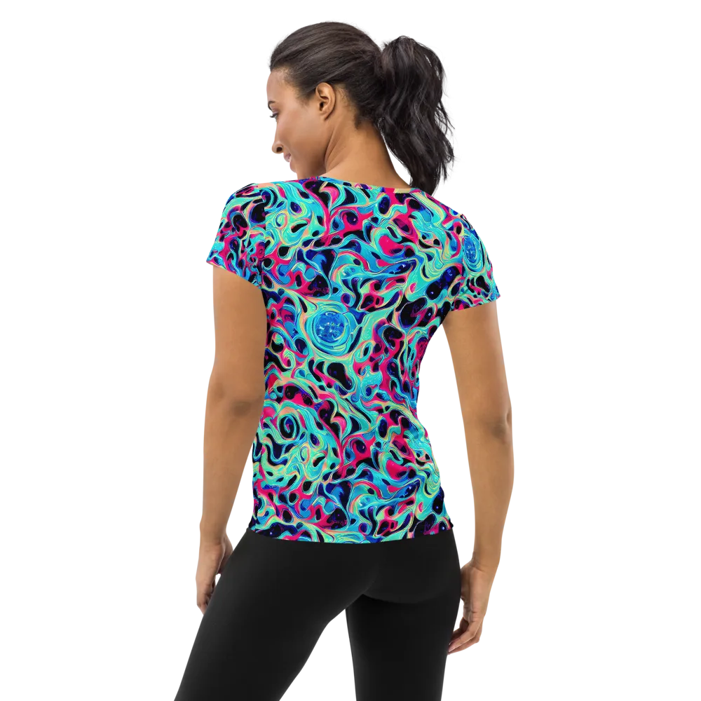 Melted Spectrum on Women's Athletic T-Shirt — Back
