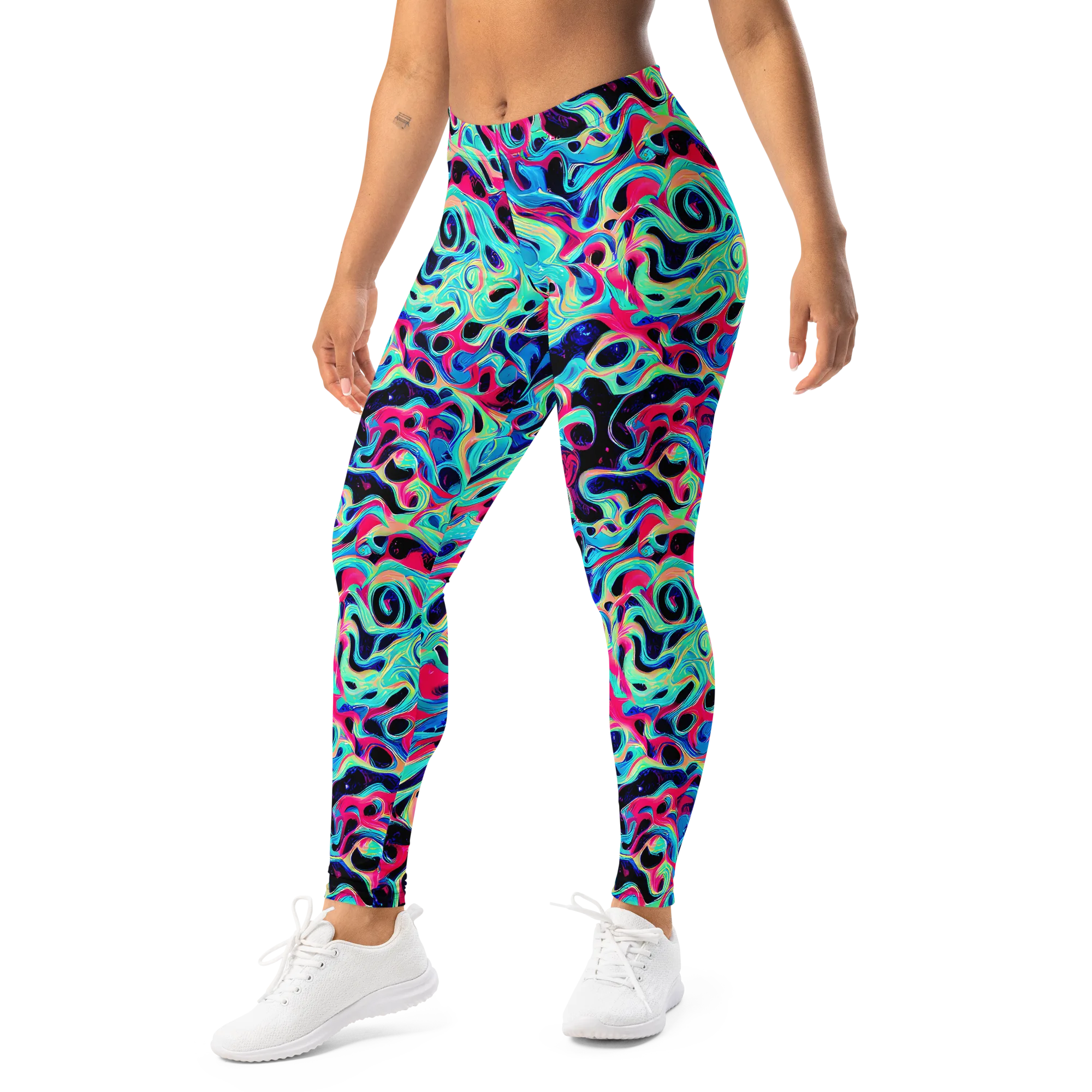 Melted Spectrum on Leggings — Left Front