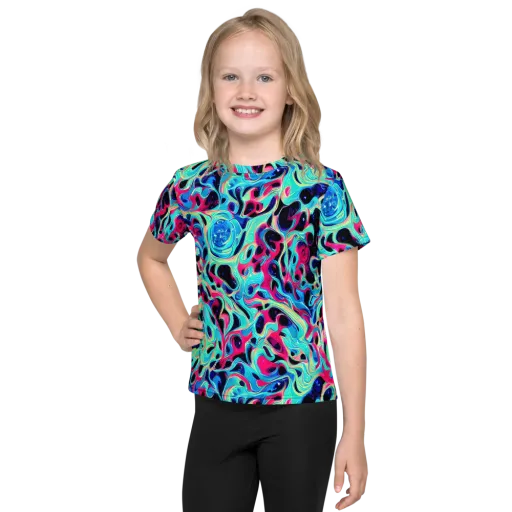 Melted Spectrum on a Kids Crew Neck T-Shirt
