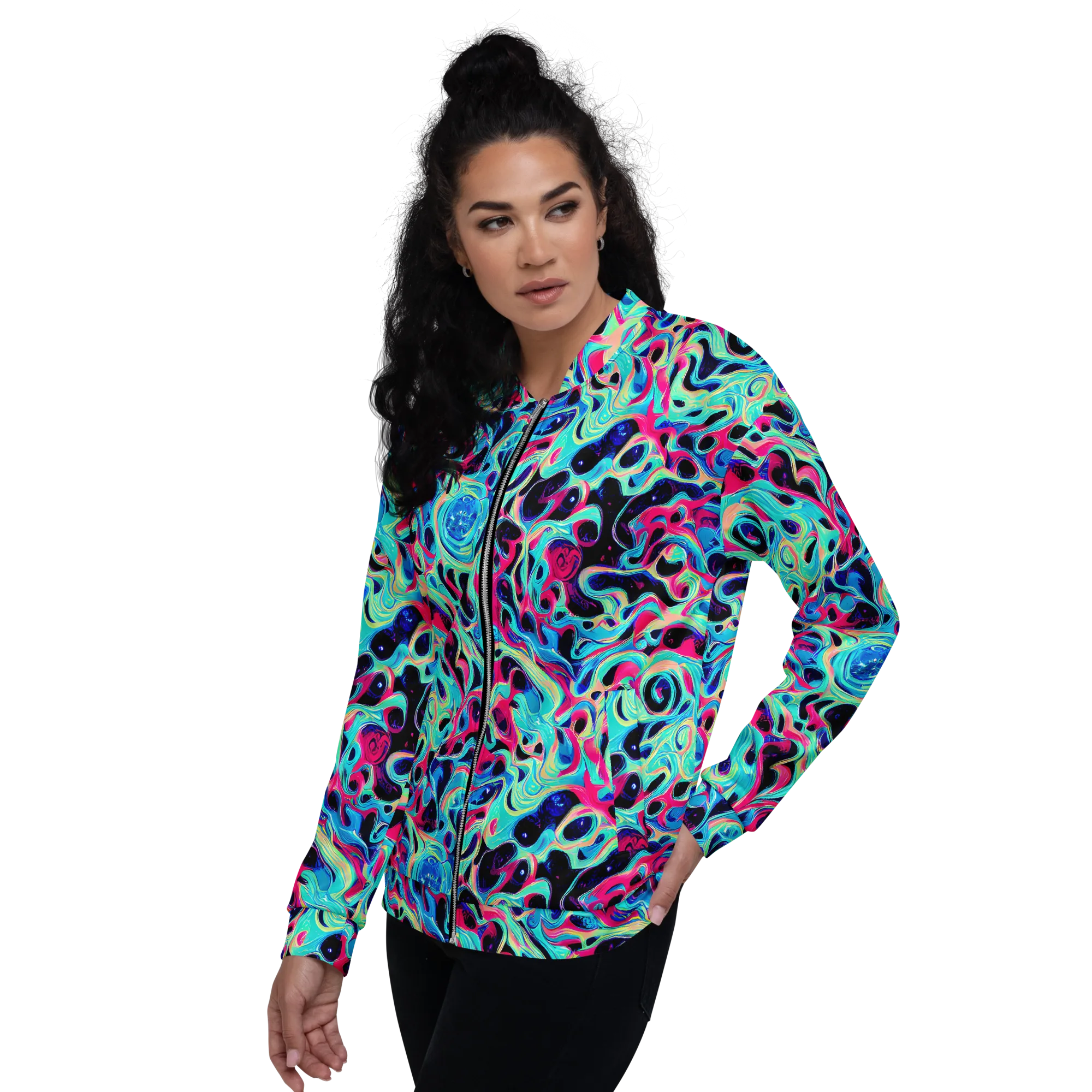 Melted Spectrum on Bomber Jacket — Left