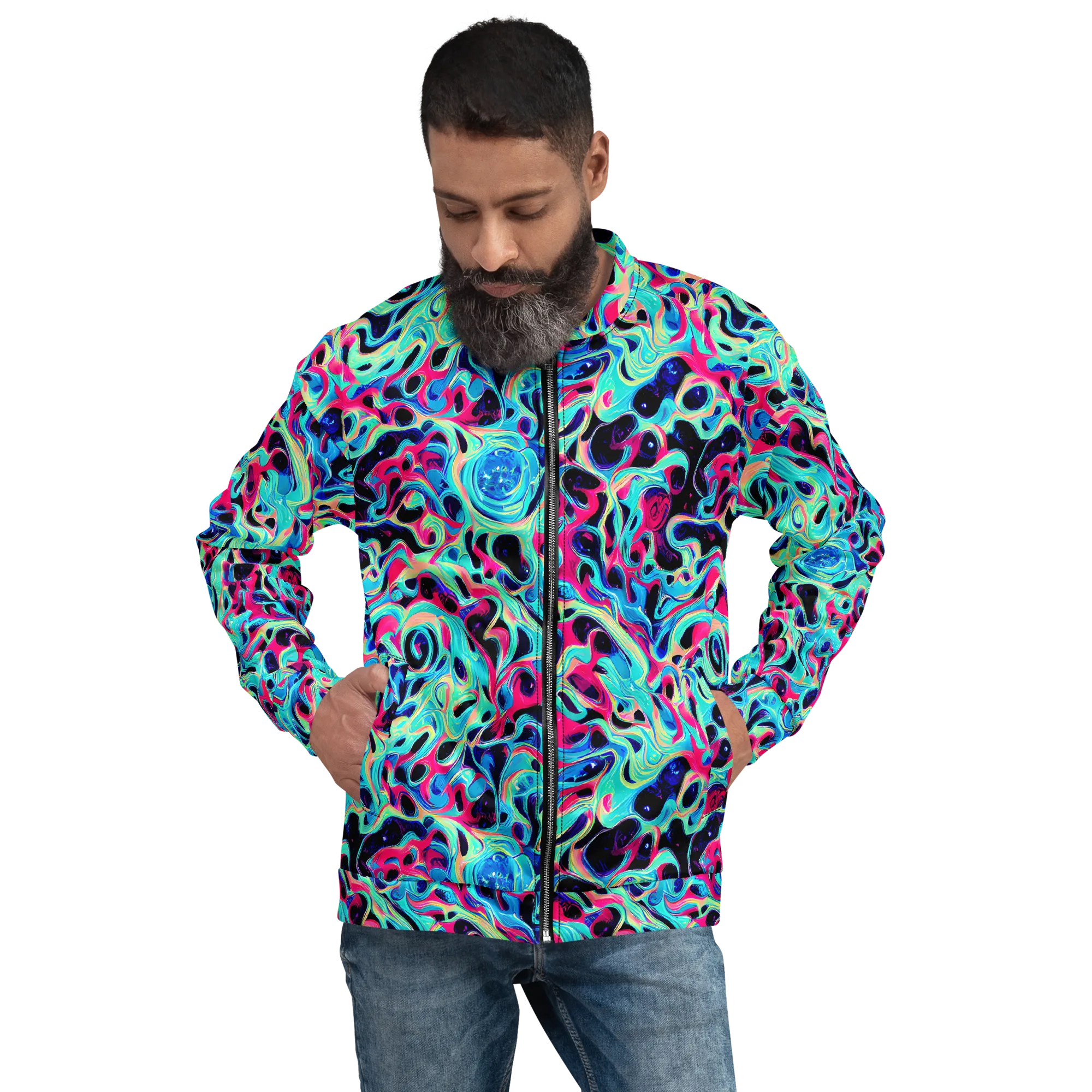 Melted Spectrum on Bomber Jacket — Front