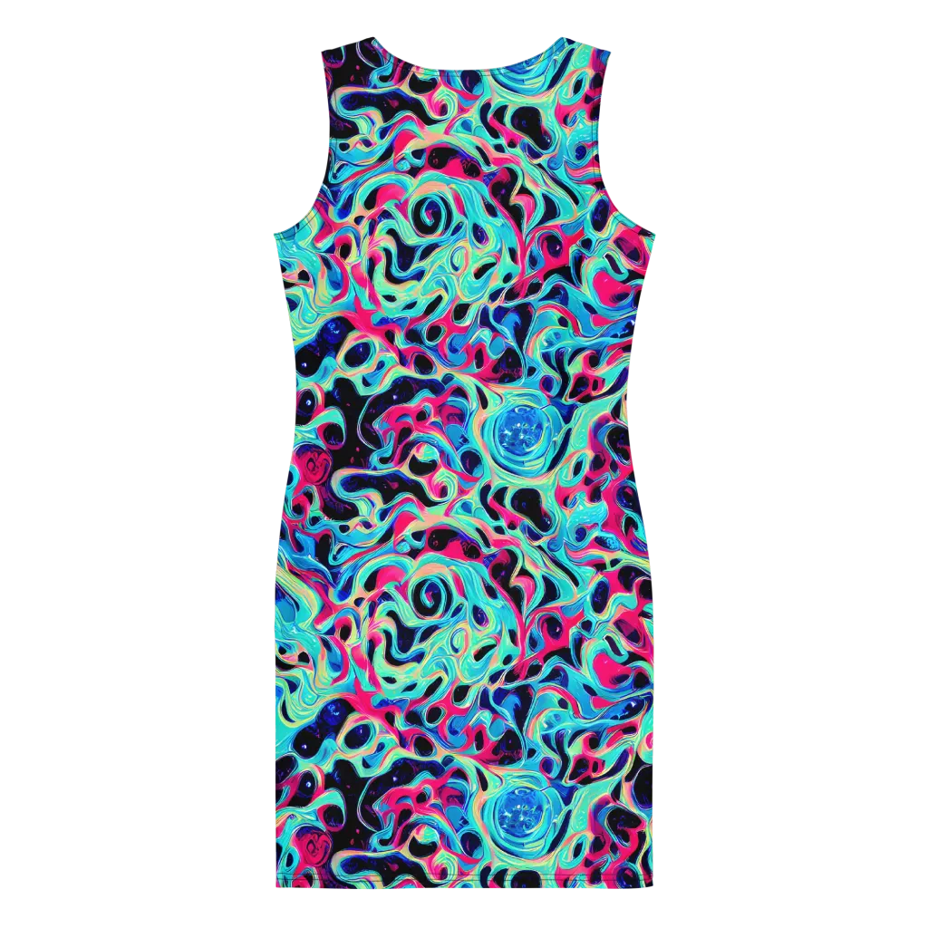 Melted Spectrum on Bodycon Dress — Back