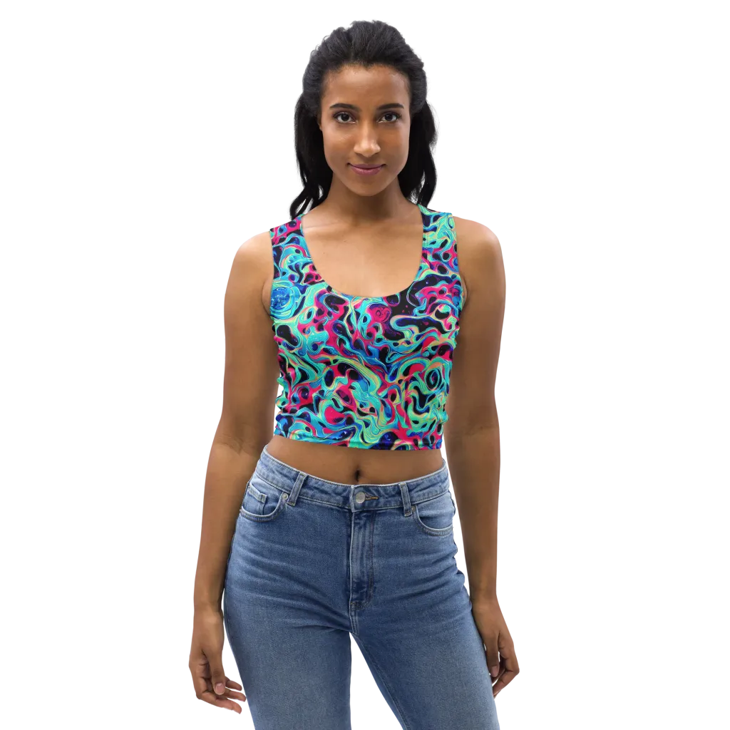 Melted Spectrum on Crop Top — Front