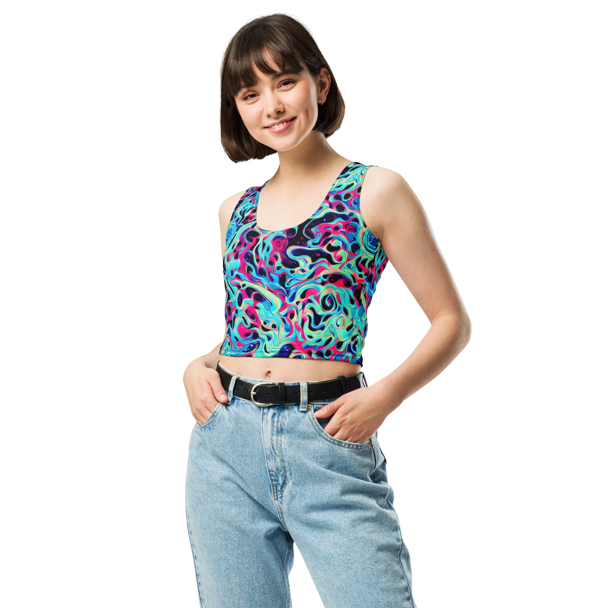 Melted Spectrum on Crop Top — Front