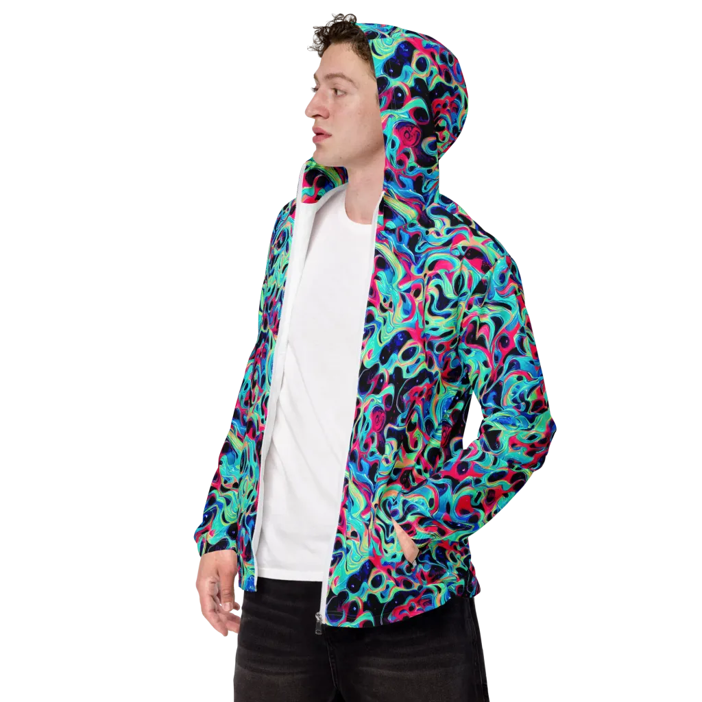 Melted Spectrum on Men's Windbreaker — Left Front