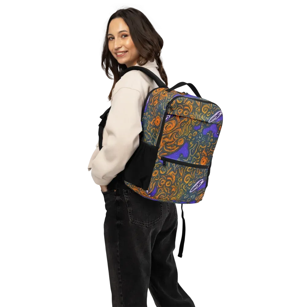 Orbiting Ember on Utility Backpack — Back
