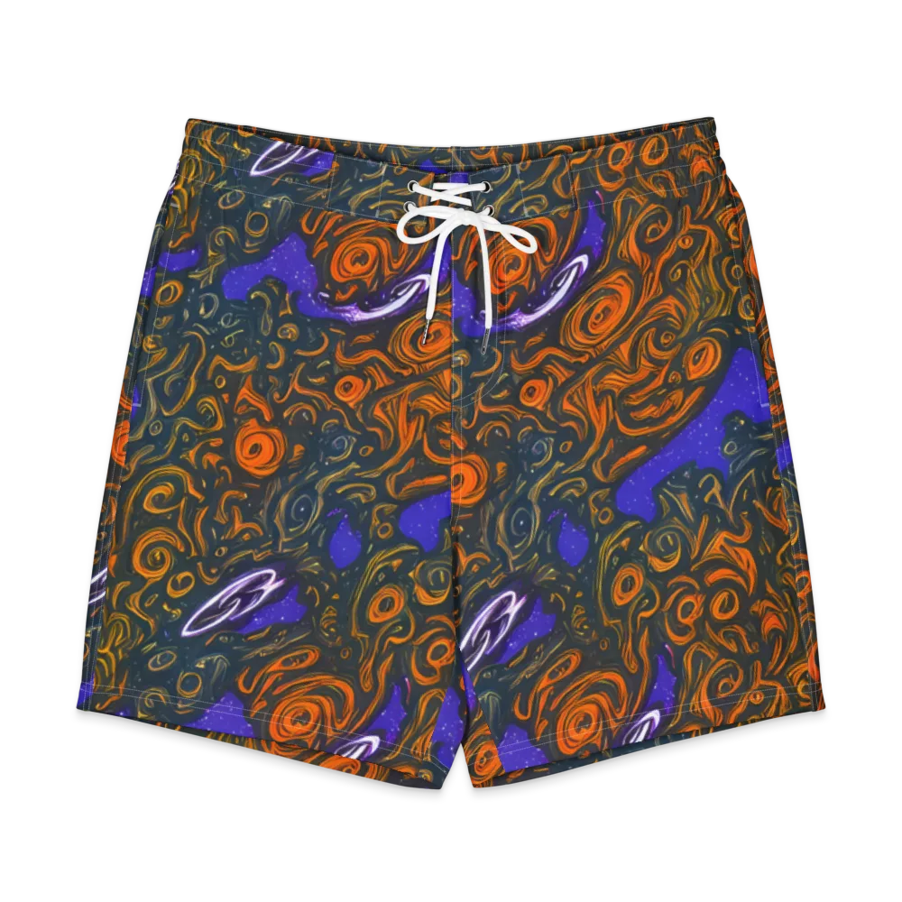 Orbiting Ember on Men's Board Shorts — Front