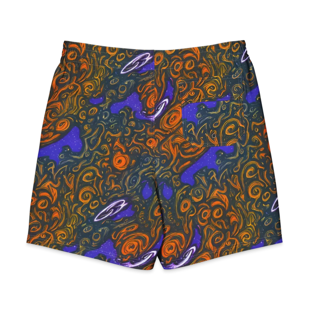 Orbiting Ember on Men's Board Shorts — Back