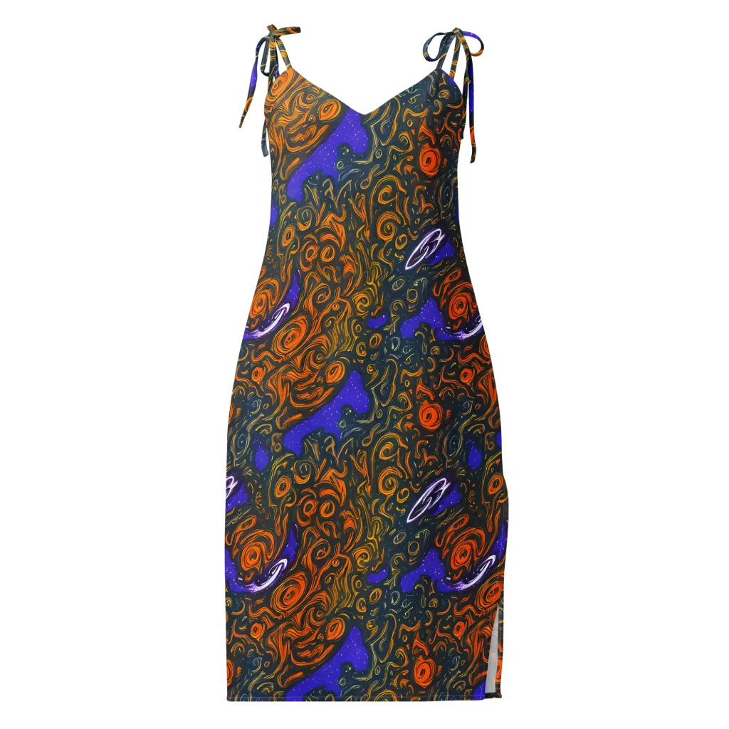 Orbiting Ember on Slip Dress — Front