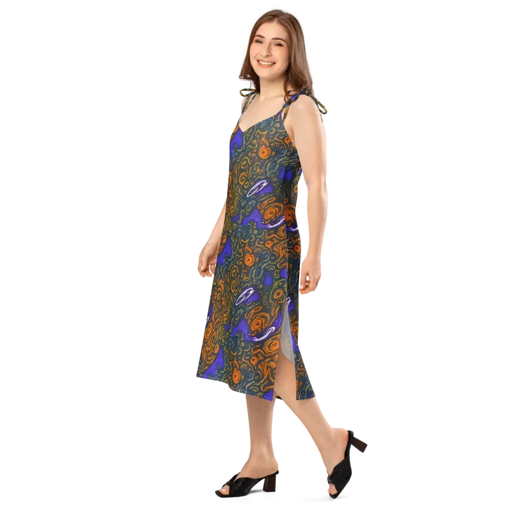 Orbiting Ember on Slip Dress — Left Front