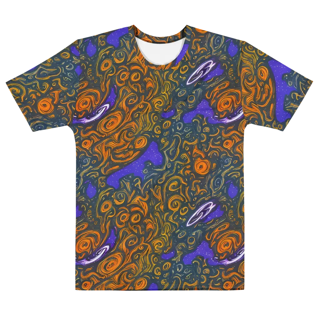 Orbiting Ember on Men's Cotton Crew Neck T-Shirt — Front