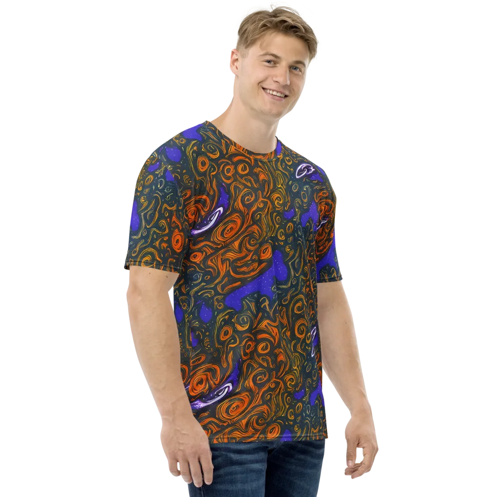 Orbiting Ember on Men's Crew Neck T-Shirt — Right