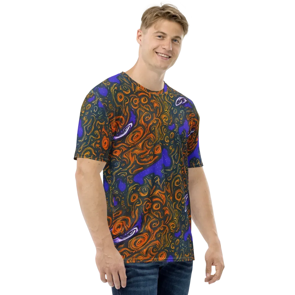 Orbiting Ember on Men's Crew Neck T-Shirt — Right