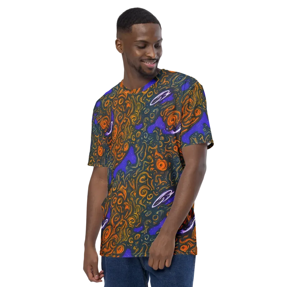 Orbiting Ember on Men's Crew Neck T-Shirt — Left