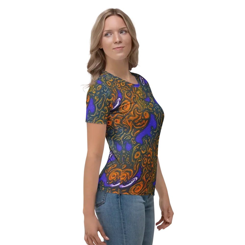 Orbiting Ember on Women's Crew Neck T-Shirt — Right