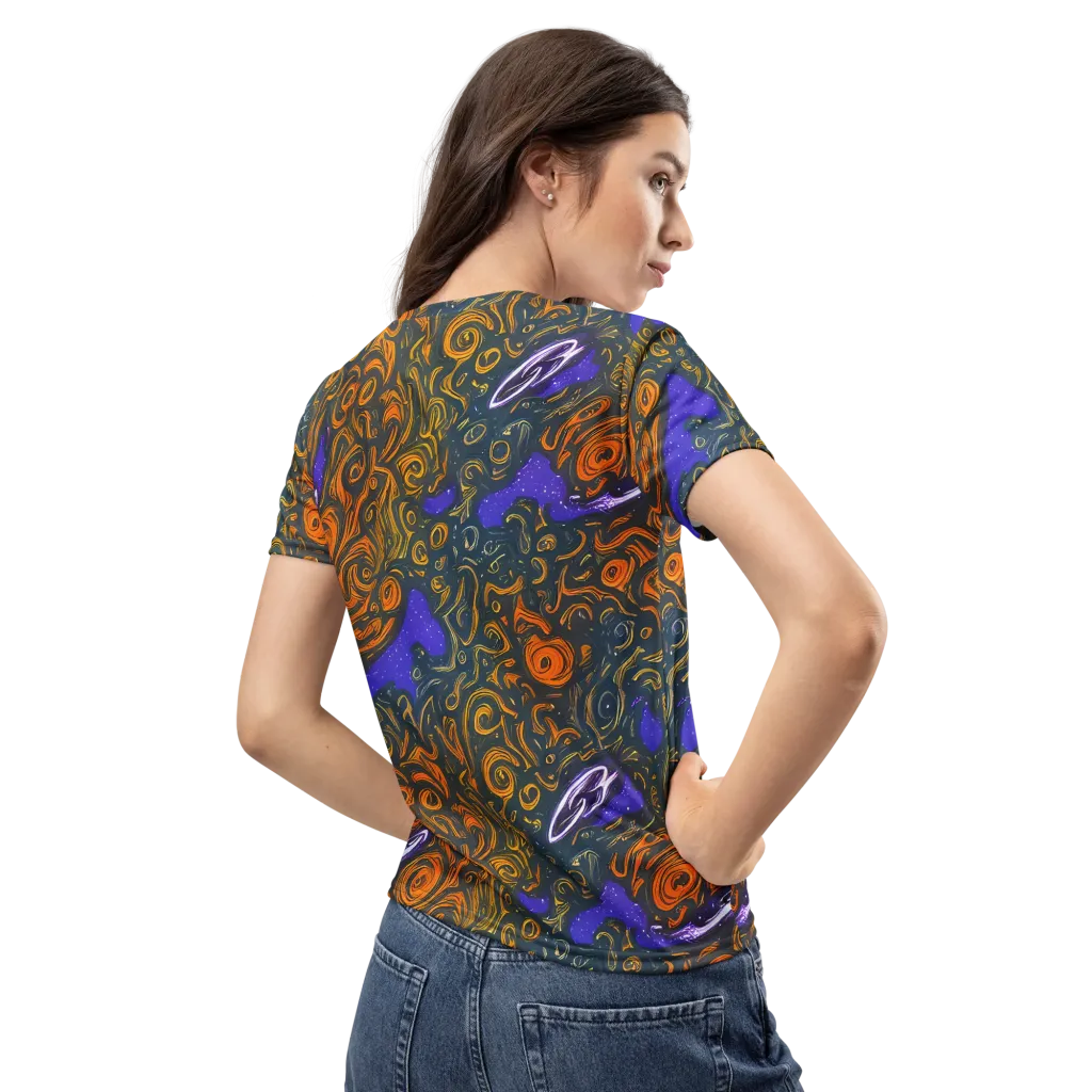 Orbiting Ember on Women's Crew Neck T-Shirt — Back