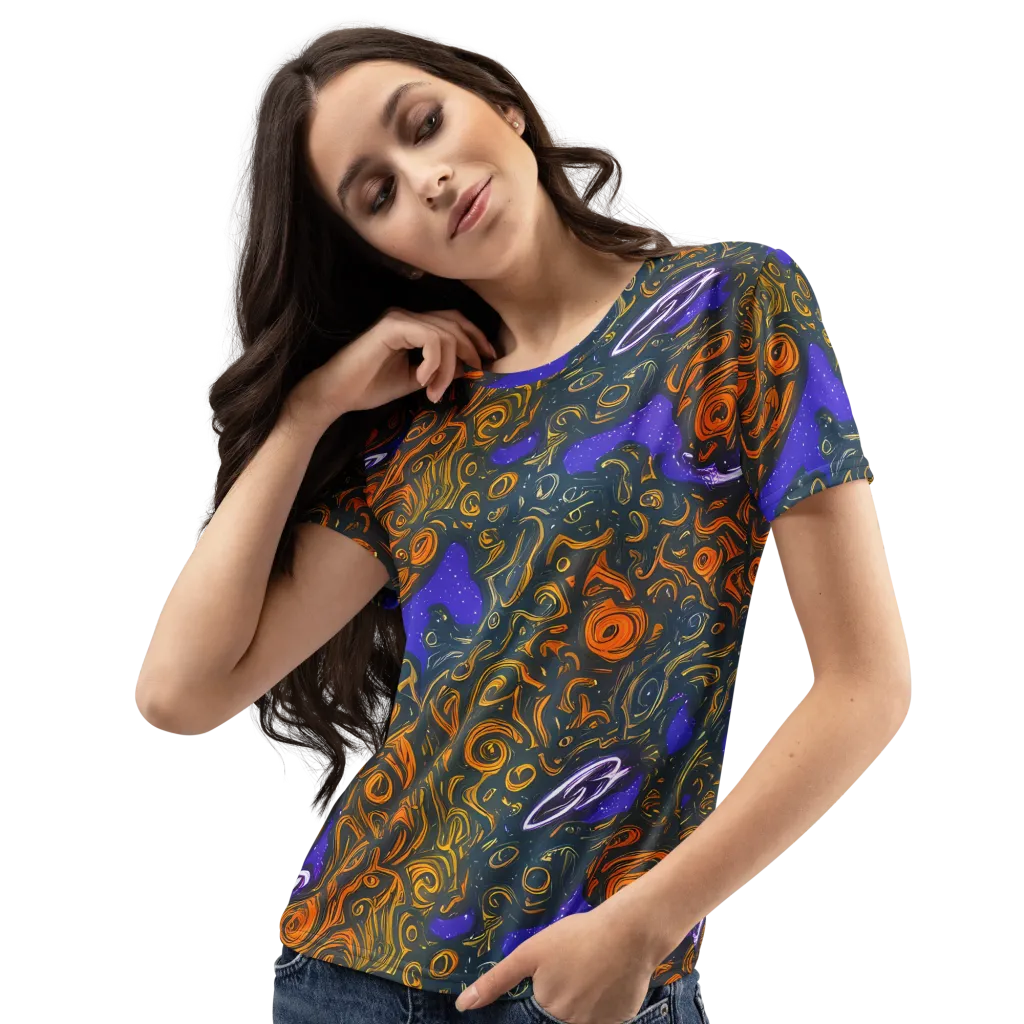 Orbiting Ember on Women's Crew Neck T-Shirt — Left Front