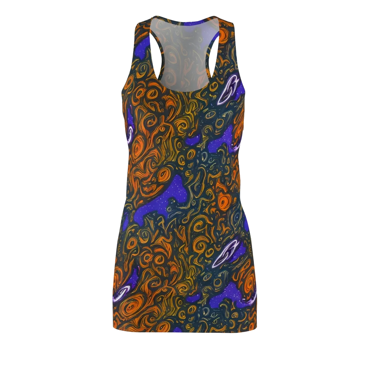 Orbiting Ember on Racerback Dress — Front