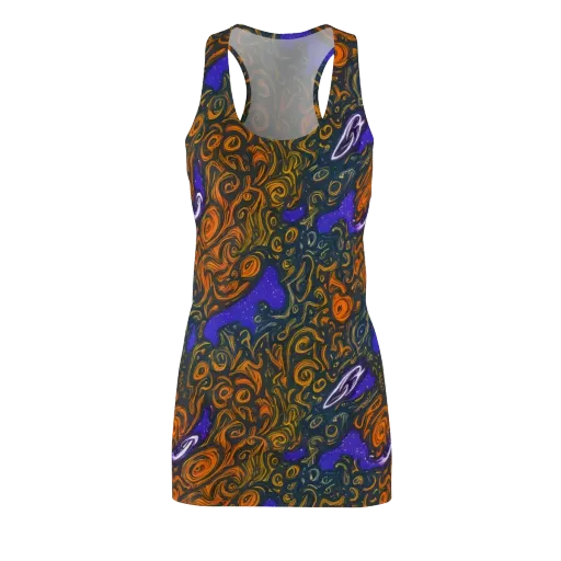 Orbiting Ember on a Racerback Dress