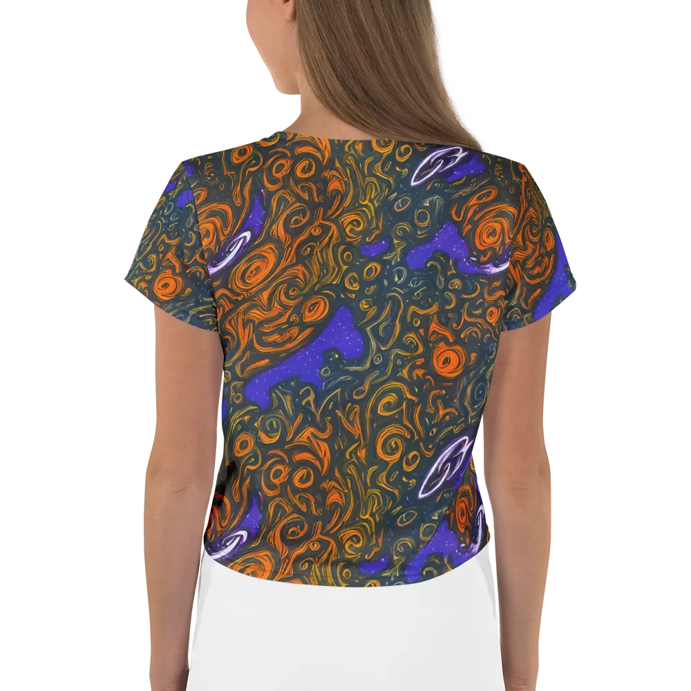 Orbiting Ember on Crop Tee — Back