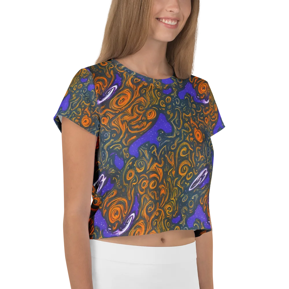 Orbiting Ember on Crop Tee — Right