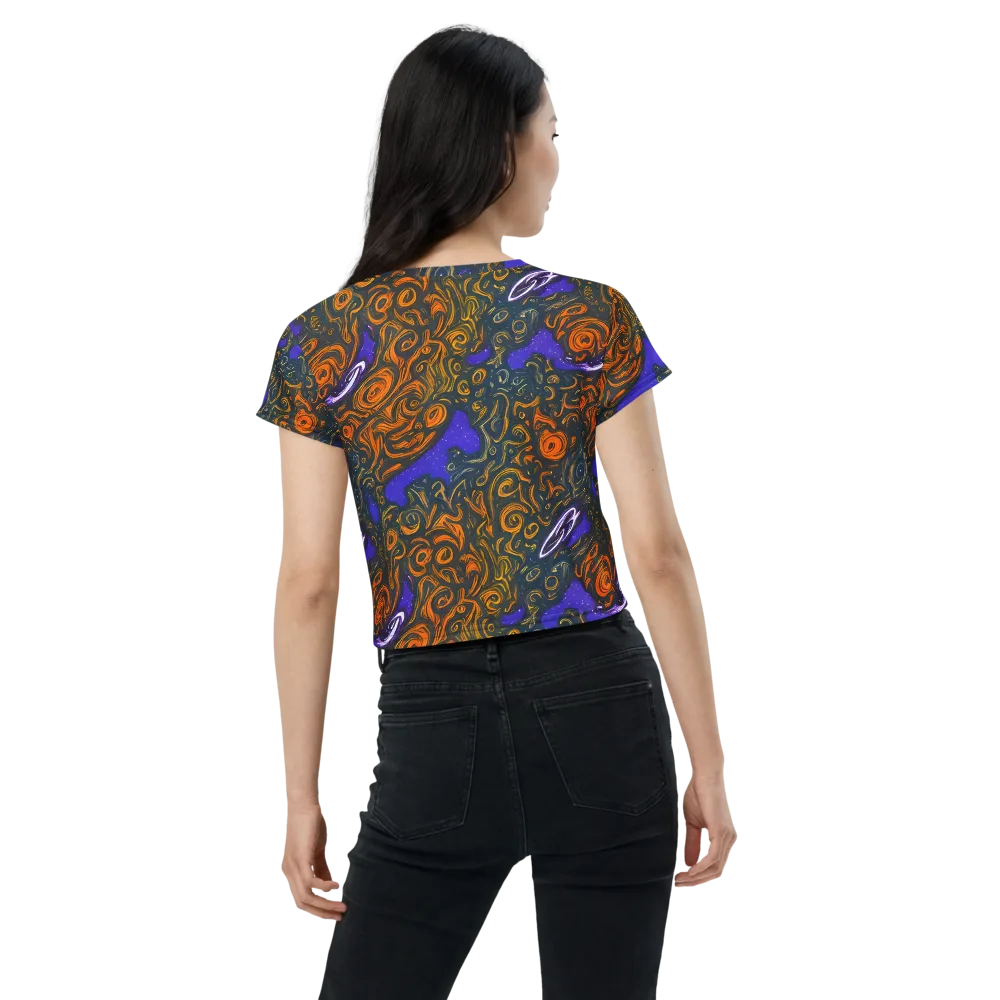 Orbiting Ember on Crop Tee — Back