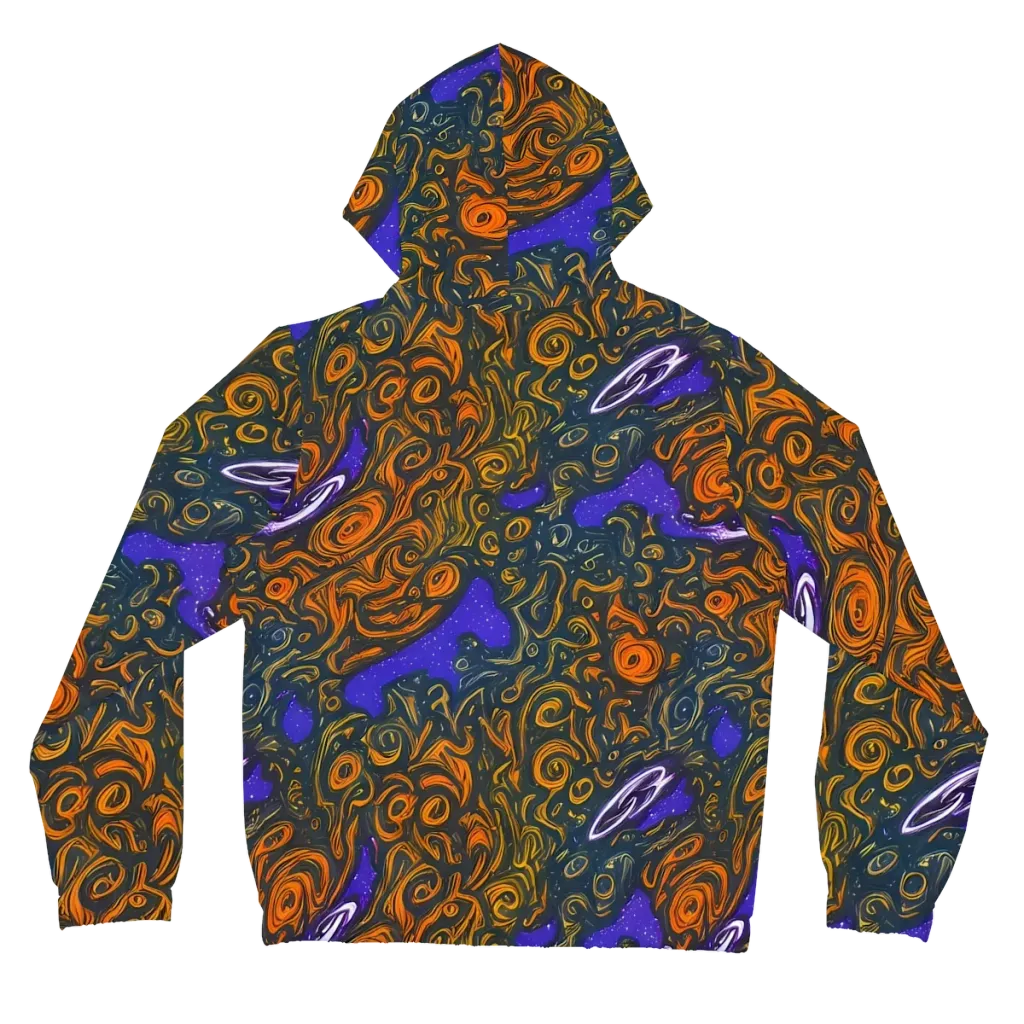 Orbiting Ember on Women's Full-Zip Hoodie — Back