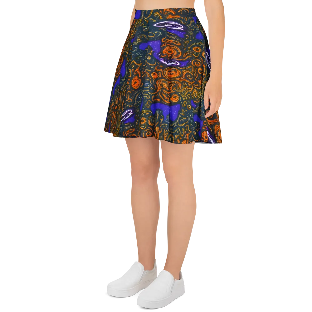 Orbiting Ember on Skater Skirt — Left
