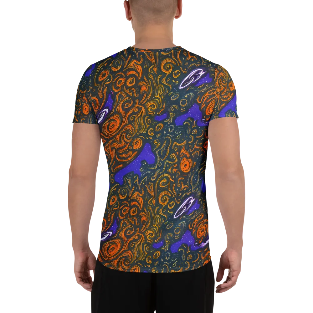 Orbiting Ember on Men's Athletic T-Shirt — Back