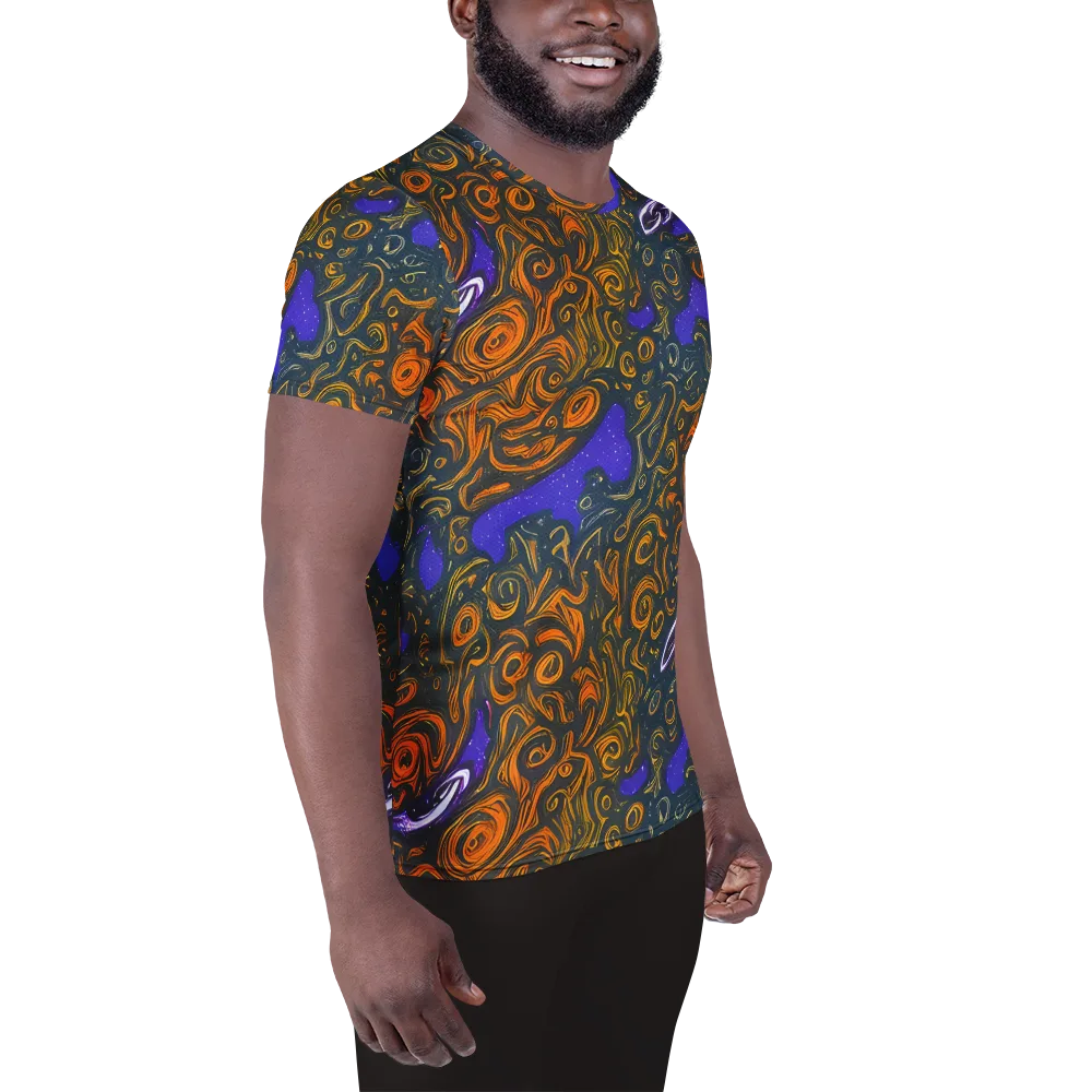 Orbiting Ember on Men's Athletic T-Shirt — Right