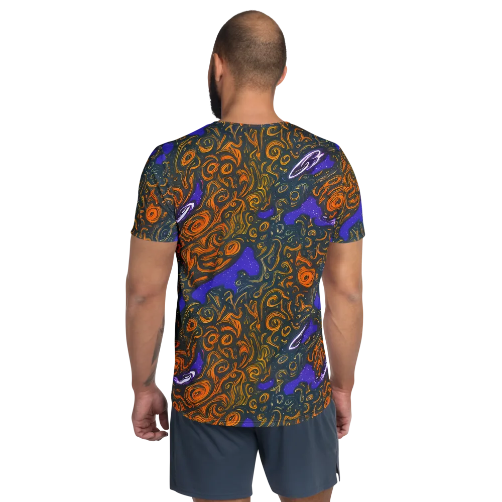 Orbiting Ember on Men's Athletic T-Shirt — Back