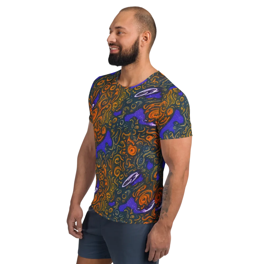 Orbiting Ember on Men's Athletic T-Shirt — Left