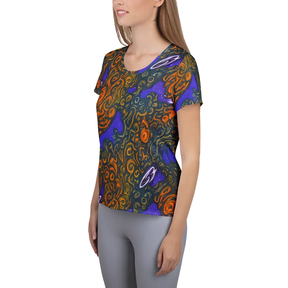 Orbiting Ember on Women's Athletic T-Shirt — Left