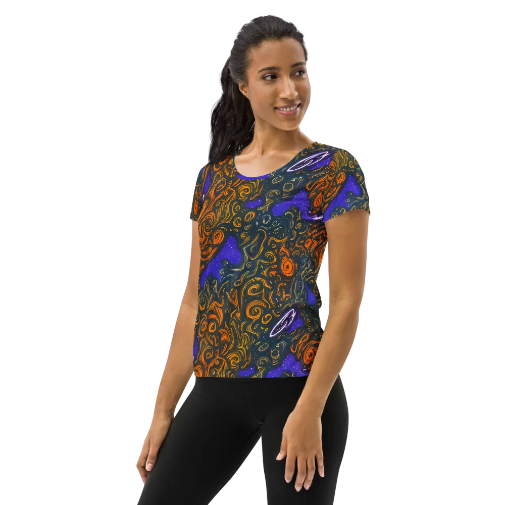 Orbiting Ember on Women's Athletic T-Shirt — Left