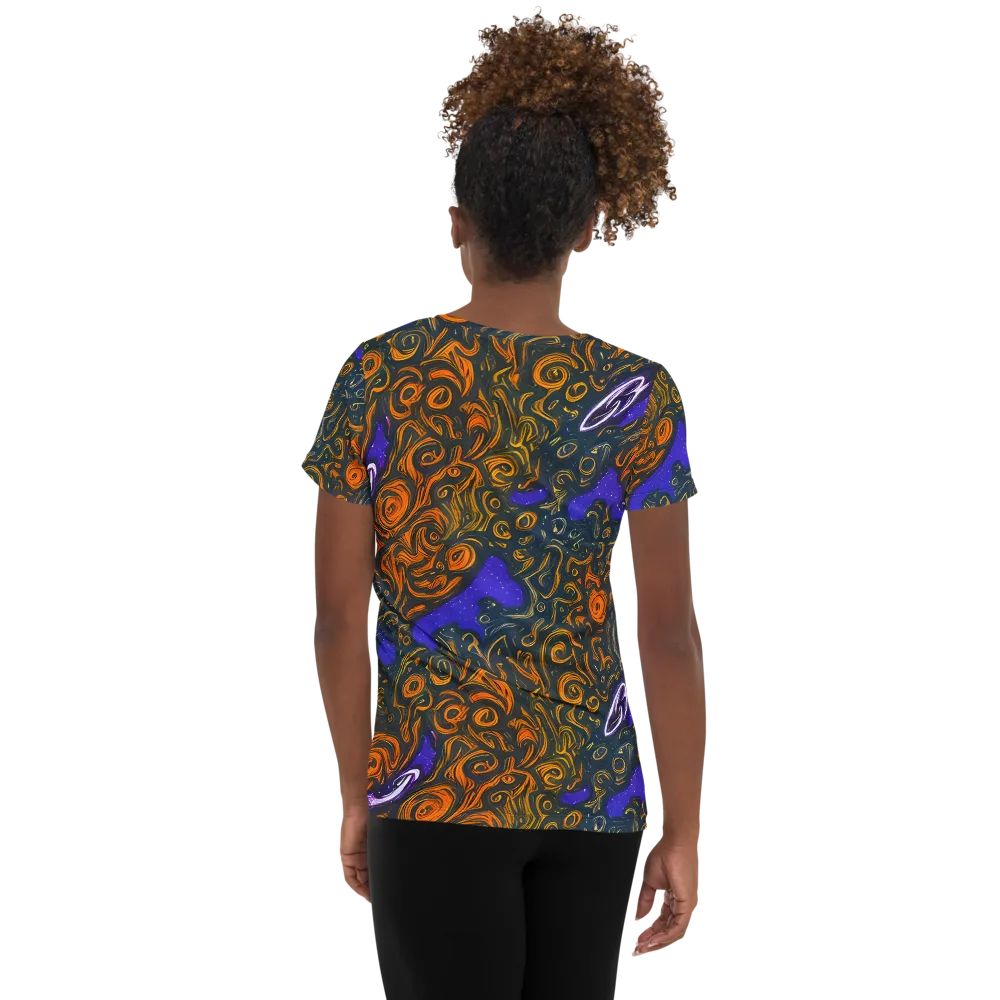 Orbiting Ember on Women's Athletic T-Shirt — Back