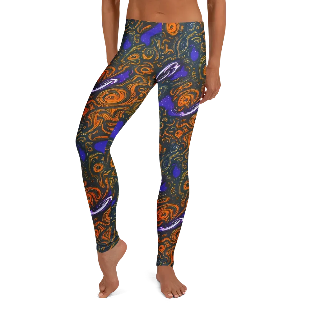 Orbiting Ember on Leggings — Front