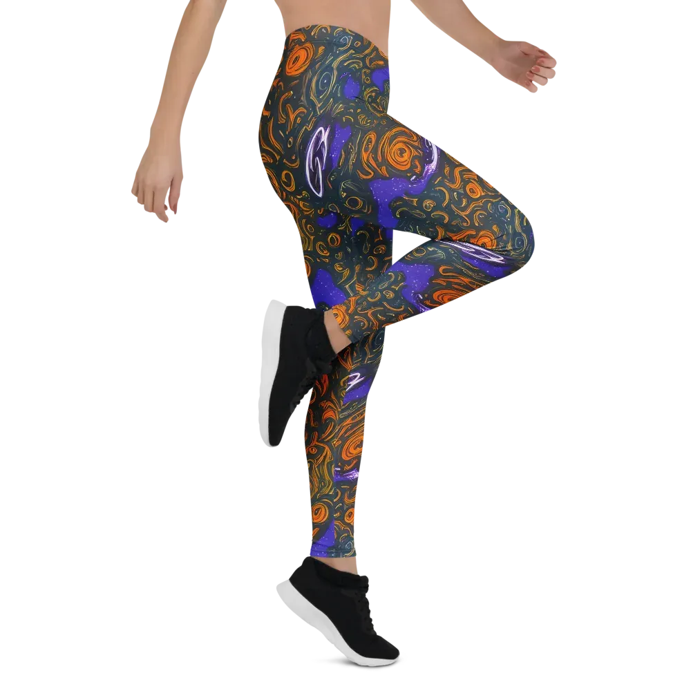 Orbiting Ember on Leggings — Right