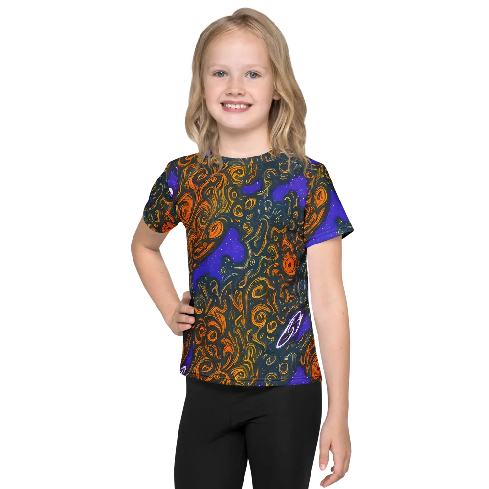 Orbiting Ember on Kids Crew Neck T-Shirt — Front
