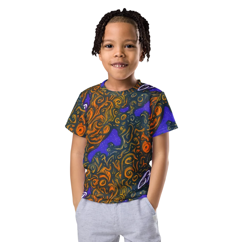 Orbiting Ember on Kids Crew Neck T-Shirt — Front