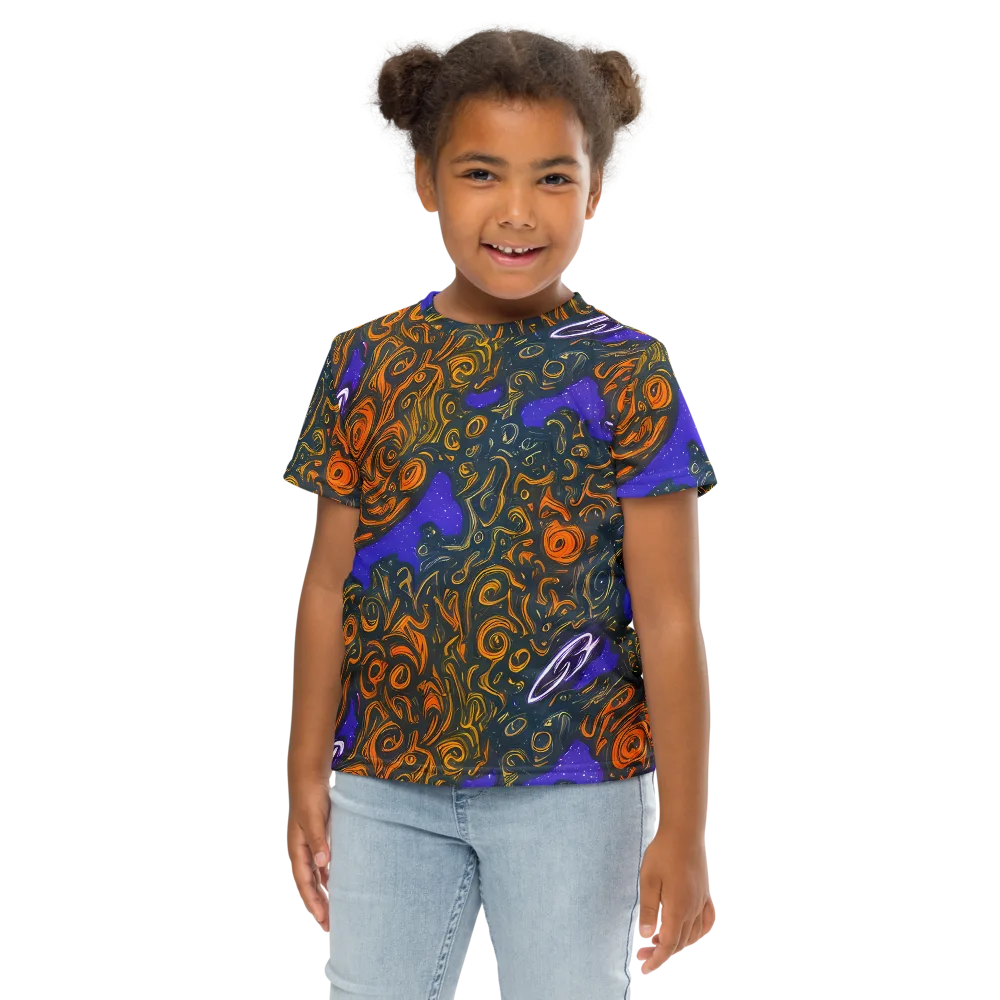 Orbiting Ember on Kids Crew Neck T-Shirt — Front