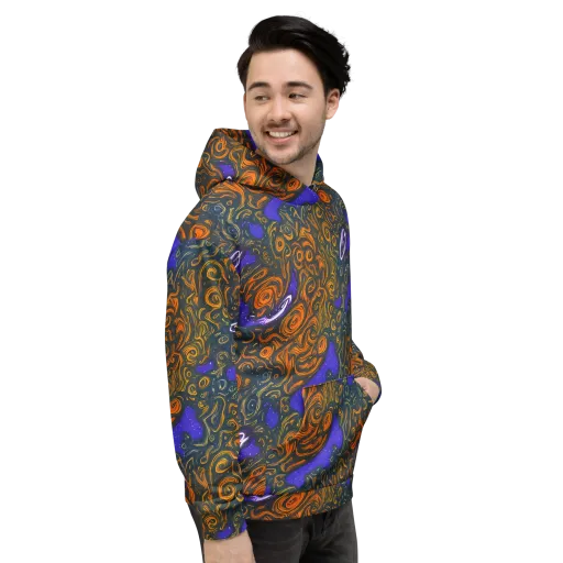Orbiting Ember on a Hoodie