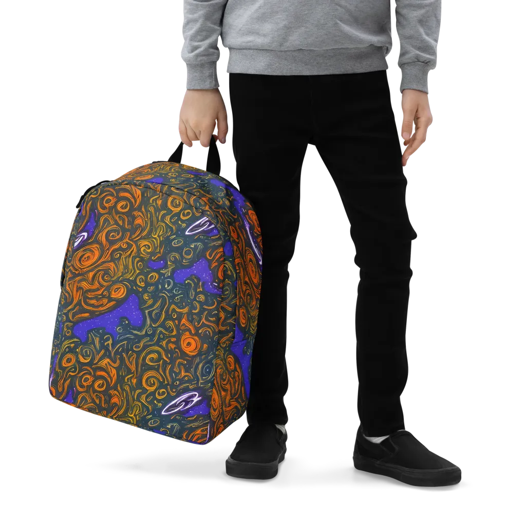 Orbiting Ember on Minimalist Backpack — Zoomed-in