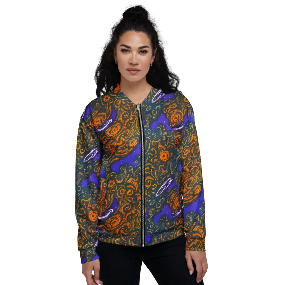 Orbiting Ember on Bomber Jacket — Front