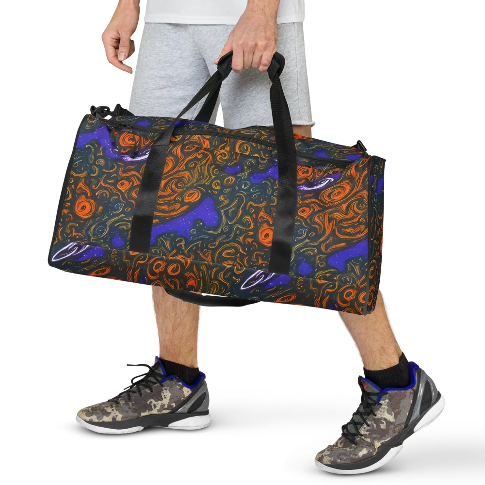 Orbiting Ember on Duffle Bag — Front