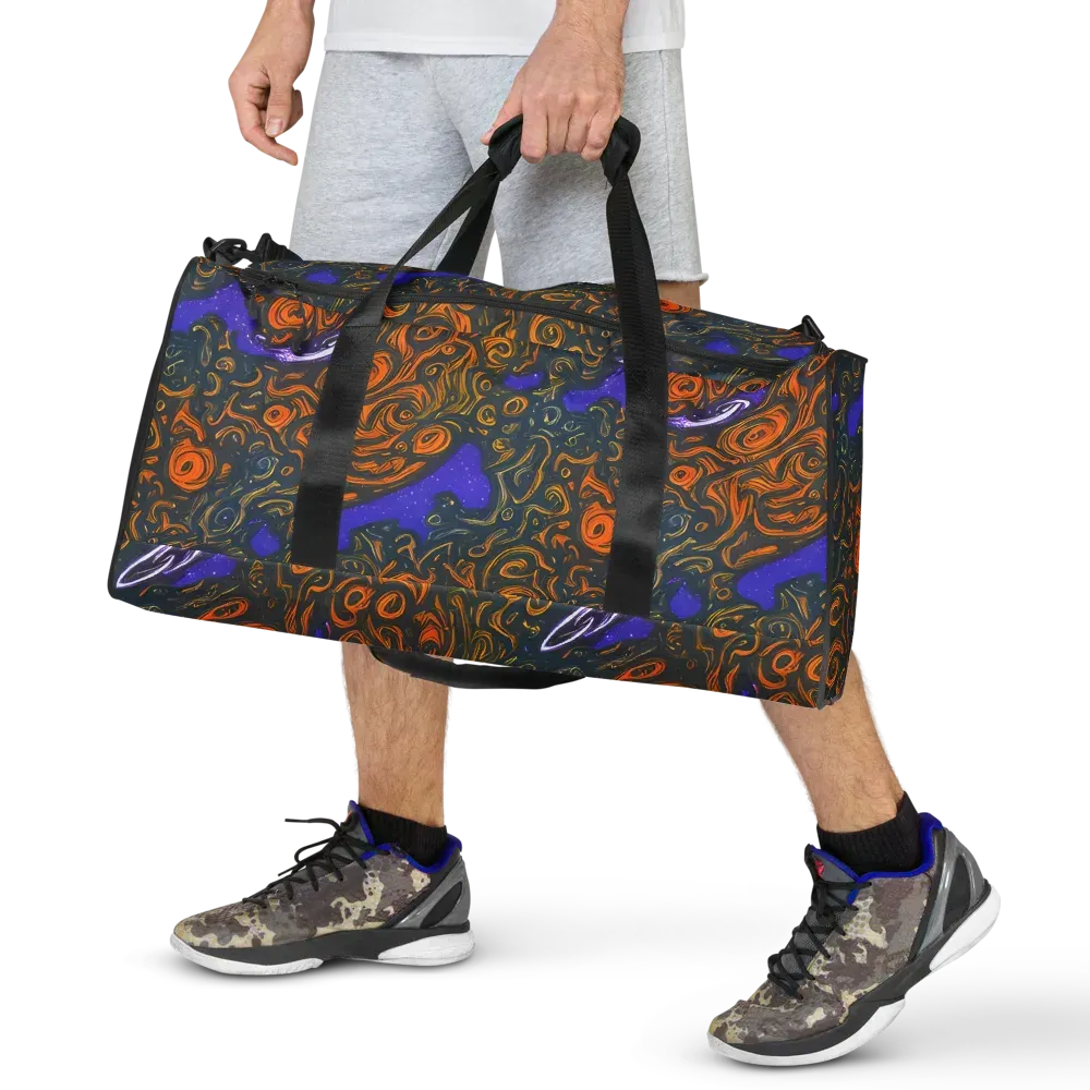 Orbiting Ember on Duffle Bag — Front