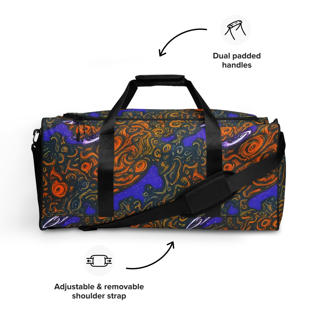 Orbiting Ember on Duffle Bag — Front