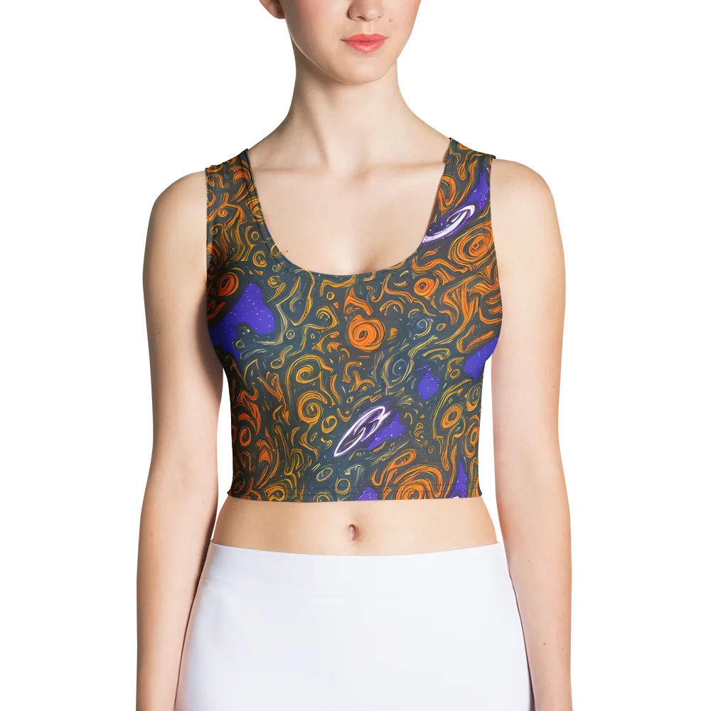 Orbiting Ember on Crop Top — Front
