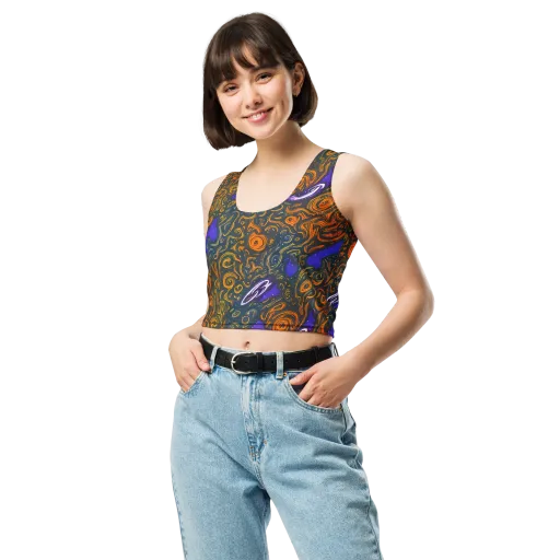 Orbiting Ember on a Crop Top